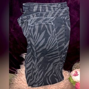 Black/Grey/ Zebra Print Jeans
